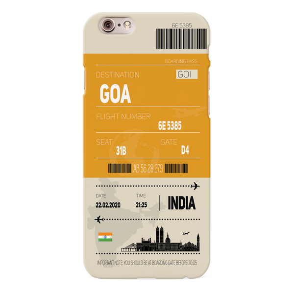 Goa ticket Printed Slim Cases and Cover for iPhone 6