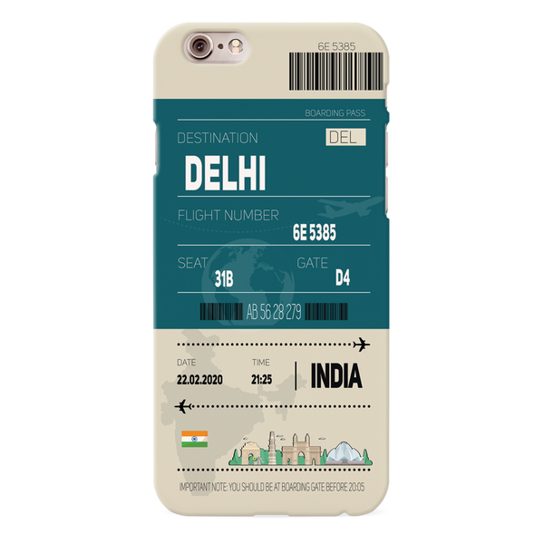 Delhi ticket Printed Slim Cases and Cover for iPhone 6