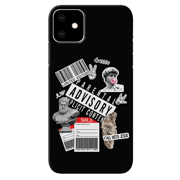 Advisory Printed Slim Mobile Cover for iPhone 11