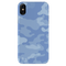 Blue and White Camouflage Printed Slim Cases and Cover for iPhone XS