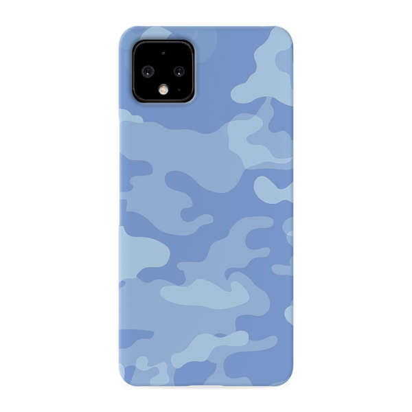 Blue and White Camouflage Printed Slim Cases and Cover for Pixel 4