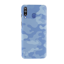 Blue and White Camouflage Printed Slim Cases and Cover for Galaxy M30
