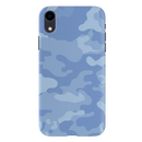 Blue and White Camouflage Printed Slim Cases and Cover for iPhone XR