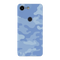 Blue and White Camouflage Printed Slim Cases and Cover for Pixel 3 XL