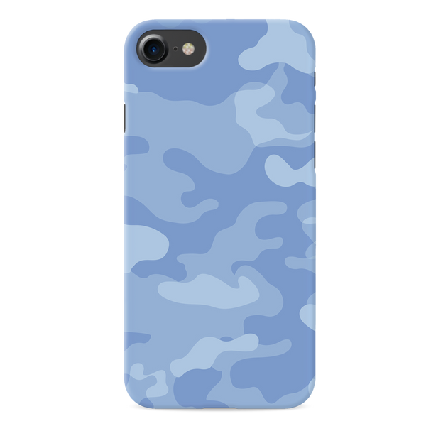 Blue and White Camouflage Printed Slim Cases and Cover for iPhone 8