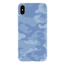 Blue and White Camouflage Printed Slim Cases and Cover for iPhone XS Max