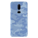 Blue and White Camouflage Printed Slim Cases and Cover for OnePlus 6