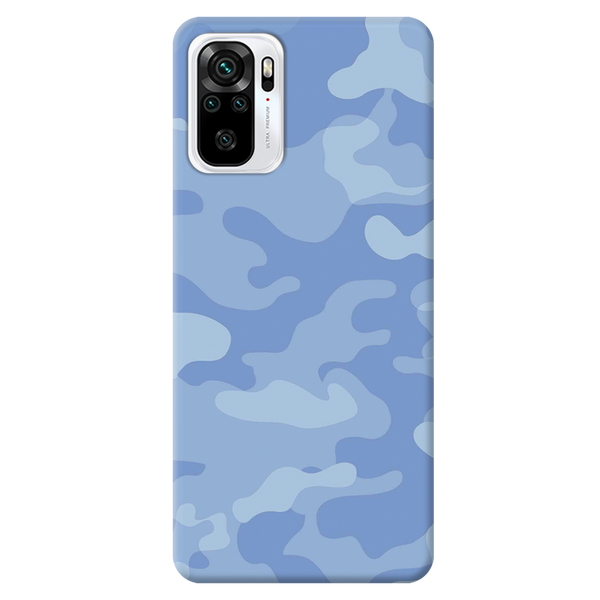 Blue and White Camouflage Printed Slim Cases and Cover for Redmi Note 10