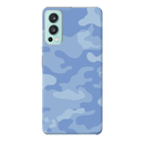 Blue and White Camouflage Printed Slim Cases and Cover for OnePlus Nord 2