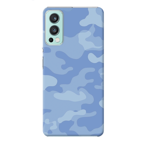 Blue and White Camouflage Printed Slim Cases and Cover for OnePlus Nord 2