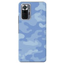 Blue and White Camouflage Printed Slim Cases and Cover for Redmi Note 10 Pro