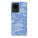 Blue and White Camouflage Printed Slim Cases and Cover for Galaxy S20 Ultra