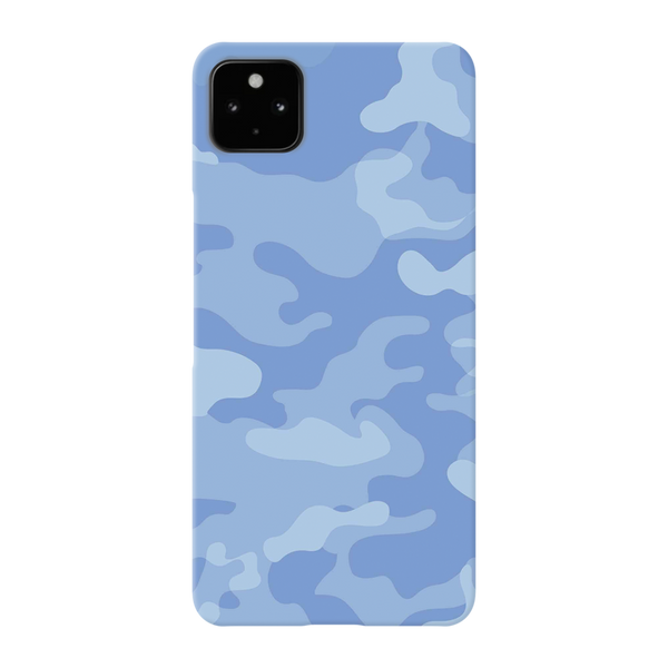 Blue and White Camouflage Printed Slim Cases and Cover for Pixel 4A