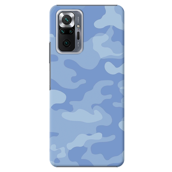 Blue and White Camouflage Printed Slim Cases and Cover for Redmi Note 10 Pro Max