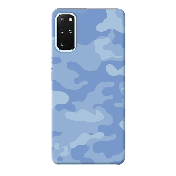 Blue and White Camouflage Printed Slim Cases and Cover for Galaxy S20