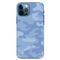 Blue and White Camouflage Printed Slim Cases and Cover for iPhone 12 Pro Max