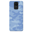 Blue and White Camouflage Printed Slim Cases and Cover for Redmi Note 9
