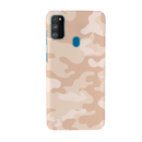 Cream and White Camouflage Printed Slim Cases and Cover for Galaxy M30S