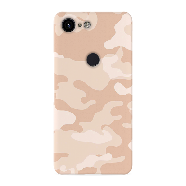 Cream and White Camouflage Printed Slim Cases and Cover for Pixel 3