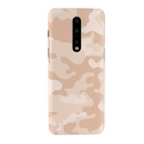 Cream and White Camouflage Printed Slim Cases and Cover for OnePlus 7 Pro