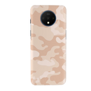 Cream and White Camouflage Printed Slim Cases and Cover for OnePlus 7T