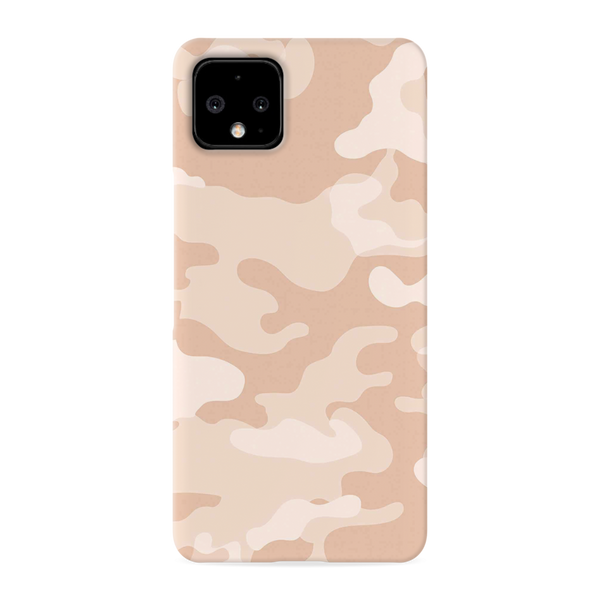 Cream and White Camouflage Printed Slim Cases and Cover for Pixel 4 XL