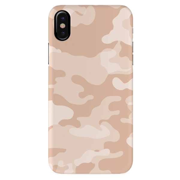 Cream and White Camouflage Printed Slim Cases and Cover for iPhone XS