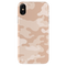 Cream and White Camouflage Printed Slim Cases and Cover for iPhone XS