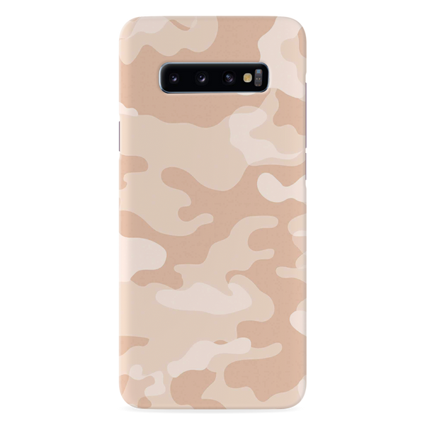 Cream and White Camouflage Printed Slim Cases and Cover for Galaxy S10