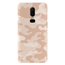 Cream and White Camouflage Printed Slim Cases and Cover for OnePlus 6