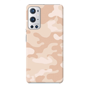 Cream and White Camouflage Printed Slim Cases and Cover for OnePlus 9R
