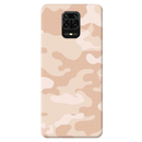 Cream and White Camouflage Printed Slim Cases and Cover for Redmi Note 9 Pro Max