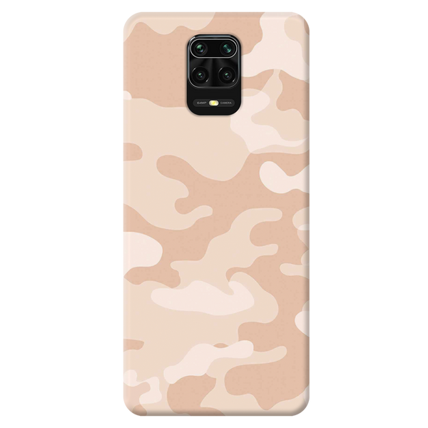 Cream and White Camouflage Printed Slim Cases and Cover for Redmi Note 9 Pro Max