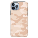 Cream and White Camouflage Printed Slim Cases and Cover for iPhone 13 Pro Max
