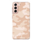 Cream and White Camouflage Printed Slim Cases and Cover for Galaxy S21 Plus