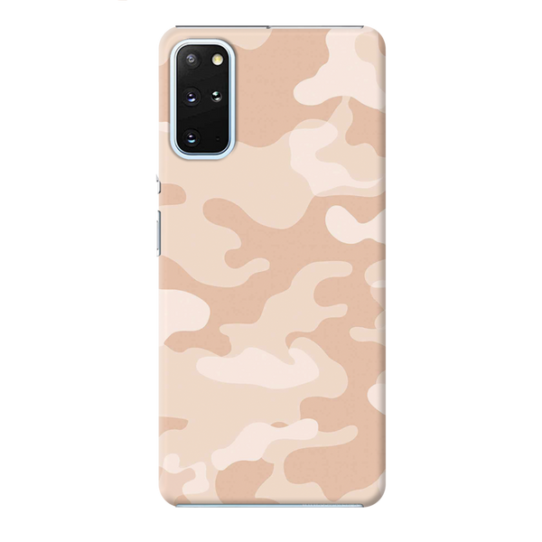 Cream and White Camouflage Printed Slim Cases and Cover for Galaxy S20