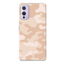 Cream and White Camouflage Printed Slim Cases and Cover for OnePlus 9