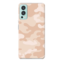 Cream and White Camouflage Printed Slim Cases and Cover for OnePlus Nord 2