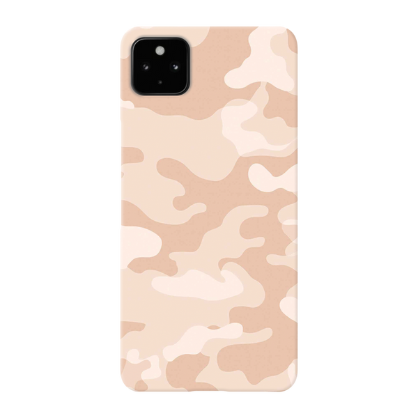 Cream and White Camouflage Printed Slim Cases and Cover for Pixel 4A
