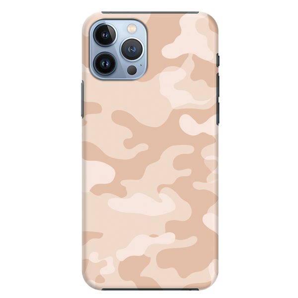 Cream and White Camouflage Printed Slim Cases and Cover for iPhone 13 Pro