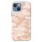 Cream and White Camouflage Printed Slim Cases and Cover for iPhone 13 Mini