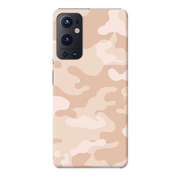 Cream and White Camouflage Printed Slim Cases and Cover for OnePlus 9 Pro