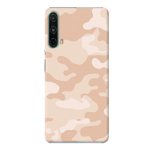 Cream and White Camouflage Printed Slim Cases and Cover for OnePlus Nord CE 5G