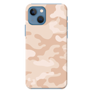 Cream and White Camouflage Printed Slim Cases and Cover for iPhone 13