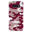 Maroon and White Camouflage Printed Slim Cases and Cover for Galaxy S10E
