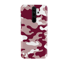 Maroon and White Camouflage Printed Slim Cases and Cover for Redmi Note 8 Pro