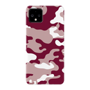 Maroon and White Camouflage Printed Slim Cases and Cover for Pixel 4