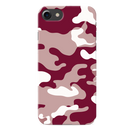 Maroon and White Camouflage Printed Slim Cases and Cover for iPhone 8