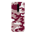 Maroon and White Camouflage Printed Slim Cases and Cover for OnePlus 7 Pro
