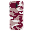 Maroon and White Camouflage Printed Slim Cases and Cover for OnePlus 6T